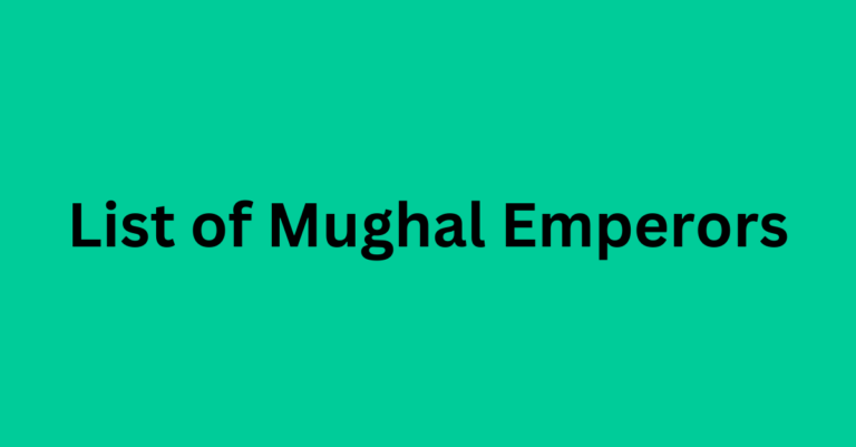 List of Mughal Emperors